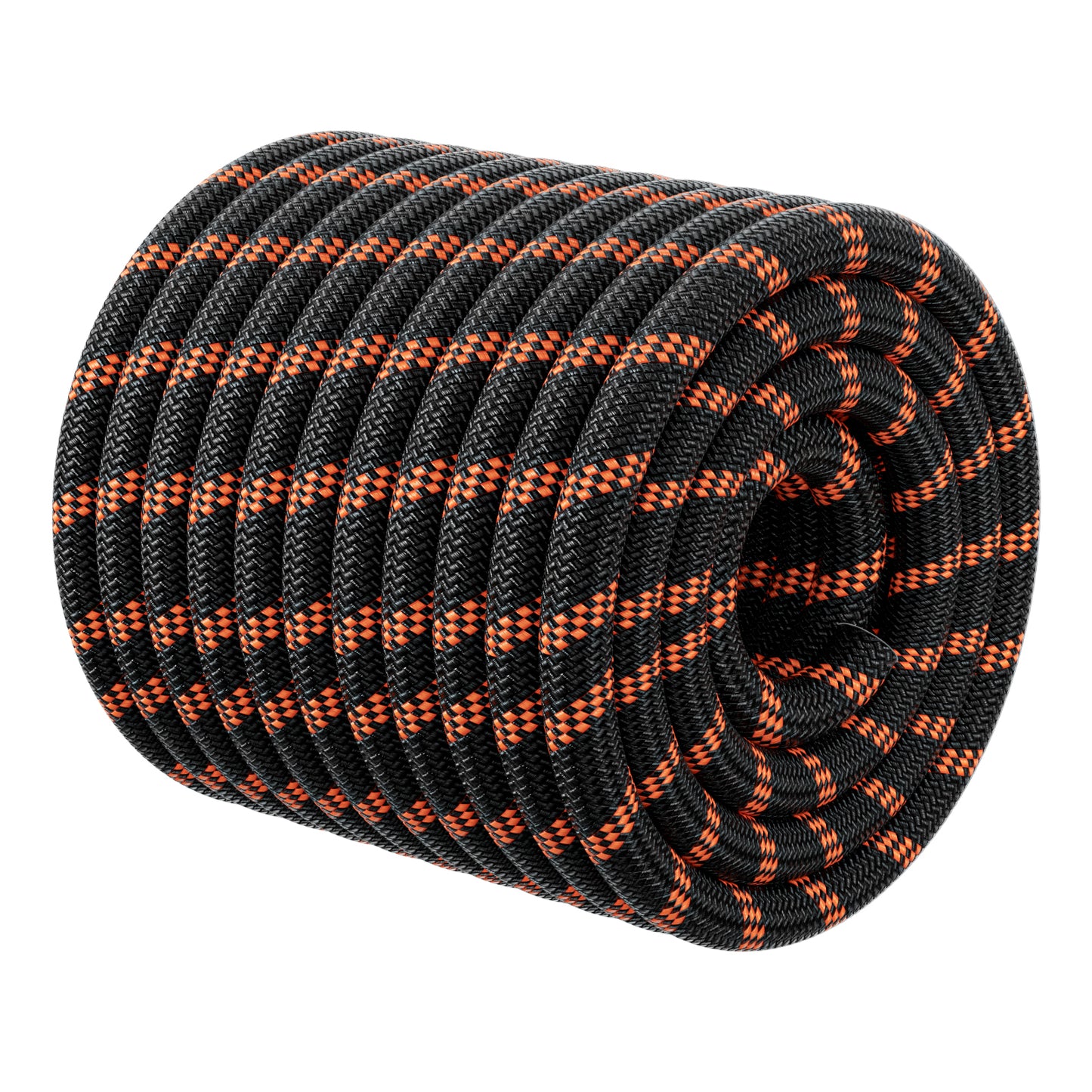Double Braided Arborist Rigging Rope - 3/8 in X 100 ft 48 Strands Outdoor Pulling Heavy Duty Polyester Bull Rope for Swing Tree Work Camping Rescue Hiking - Orange