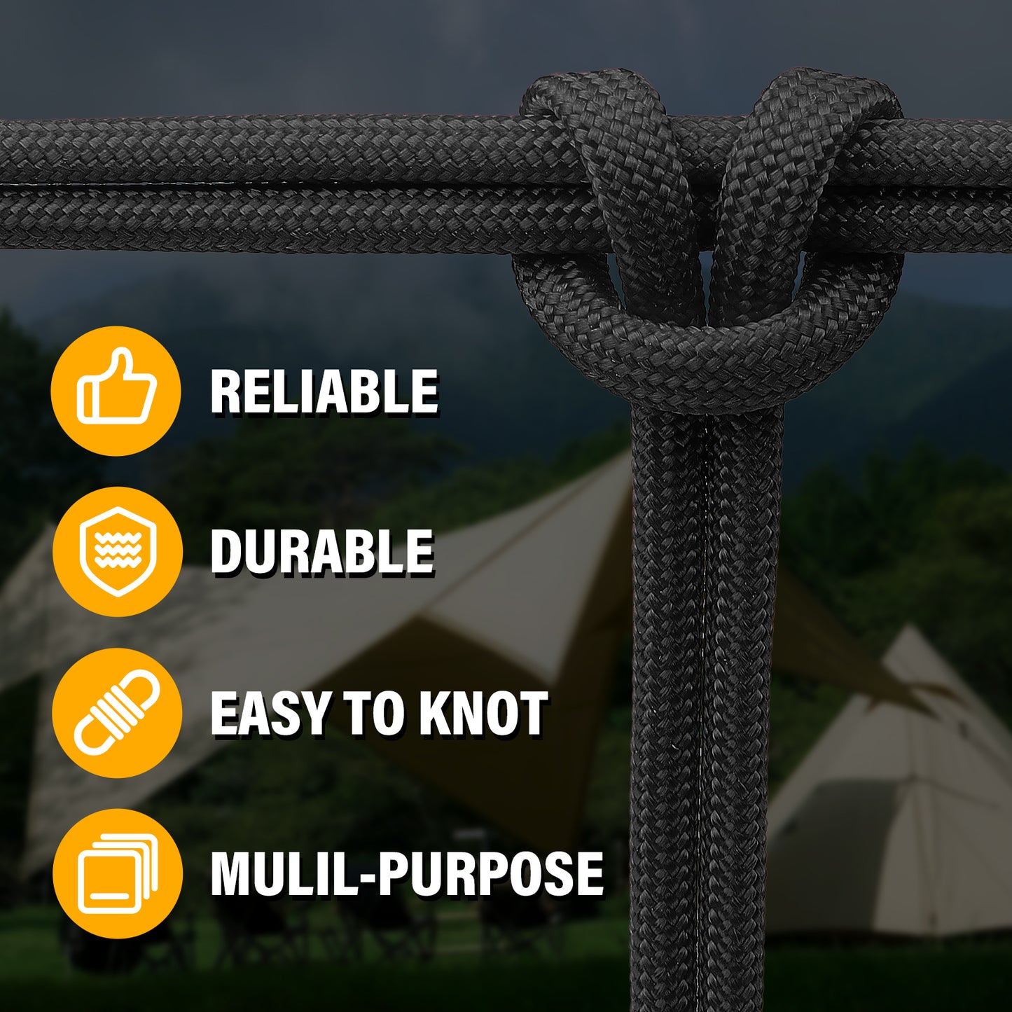 Paracord Rope 550 lb - 4MM 100ft / 200ft / 500ft / 1000ft Heavy-Duty Parachute Spool para Cord Lanyard - Outdoor Gear for Tent, Camping, Clothesline, Hiking, Fishing, Survival Bracelet