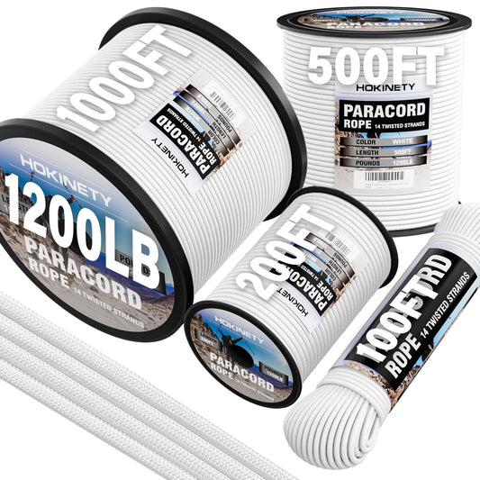 1200 Paracord Rope - 4.4mm 14 Strand Nylon Parachute Spool para Cord Lanyard for Outdoor Camping Survival Utility Tent Crafting DIY Projects Fishing Clothsline Bracelet - ArmyGreen