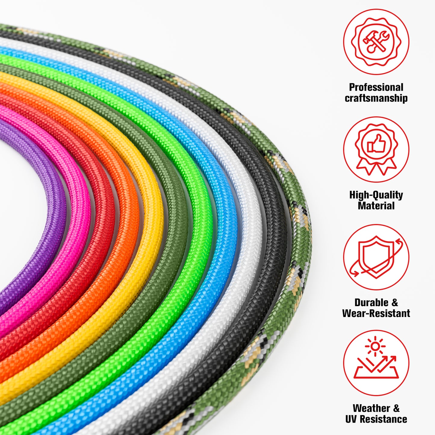 1200 Paracord Rope - 4.4mm 14 Strand Nylon Parachute Spool para Cord Lanyard for Outdoor Camping Survival Utility Tent Crafting DIY Projects Fishing Clothsline Bracelet - ArmyGreen