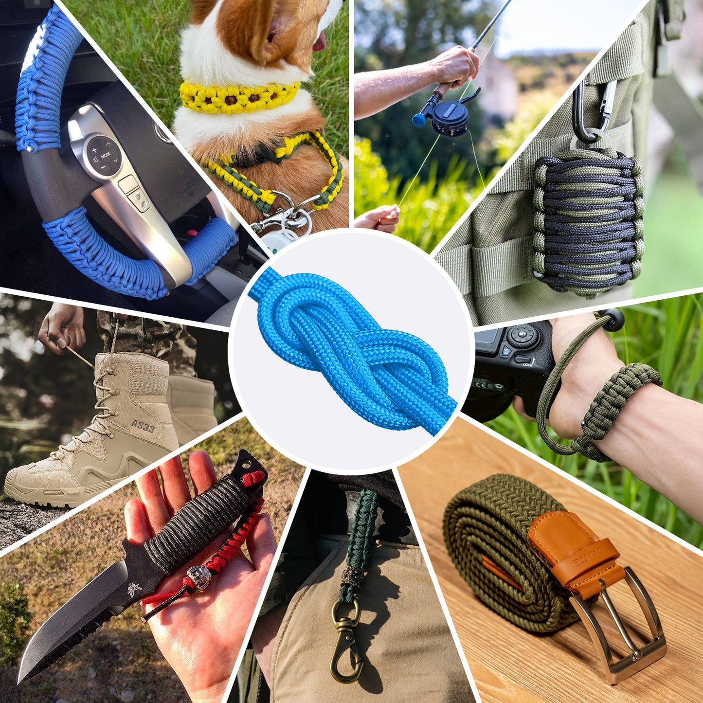 1200 Paracord Rope - 4.4mm 14 Strand Nylon Parachute Spool para Cord Lanyard for Outdoor Camping Survival Utility Tent Crafting DIY Projects Fishing Clothsline Bracelet - ArmyGreen