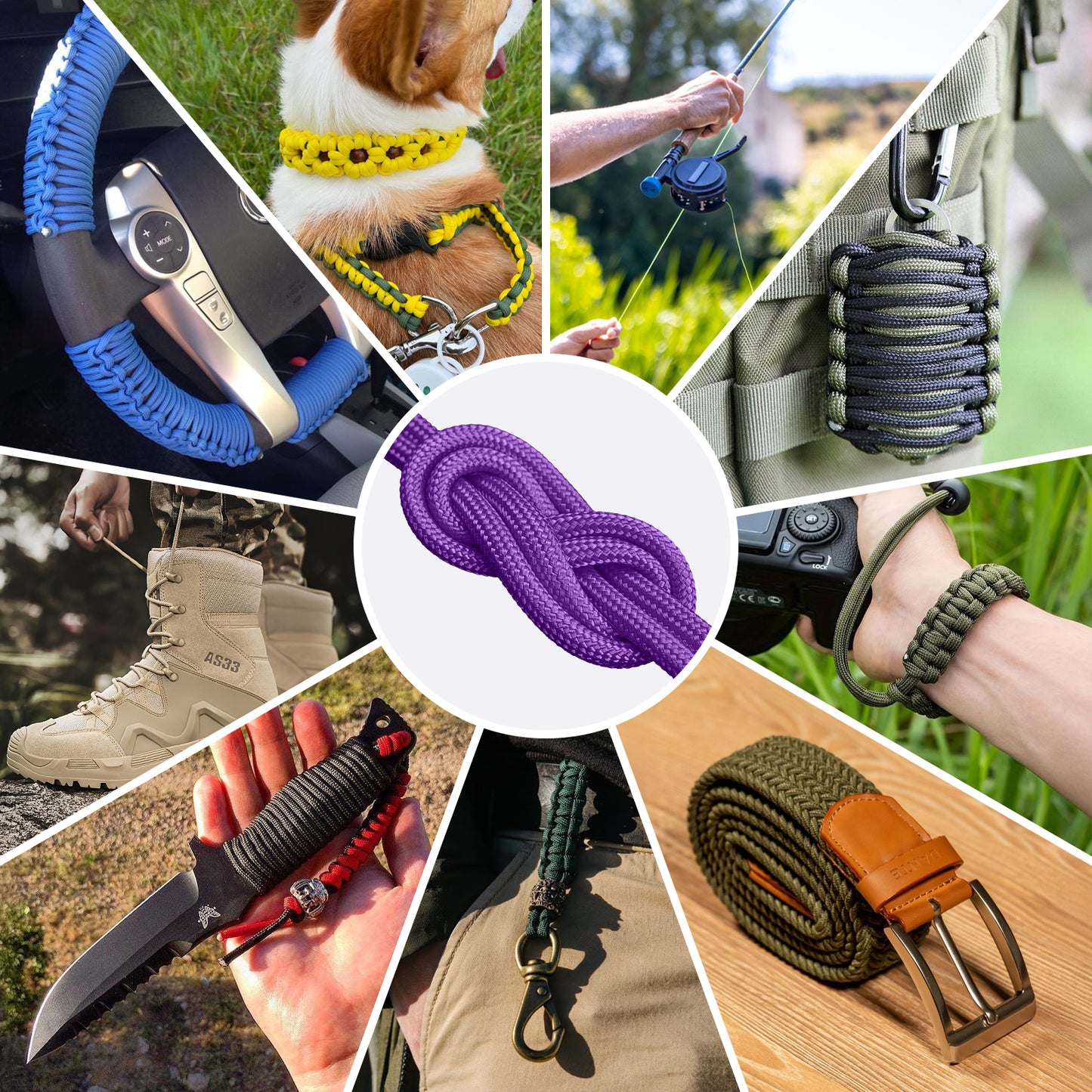 1200 Paracord Rope - 4.4mm 14 Strand Nylon Parachute Spool para Cord Lanyard for Outdoor Camping Survival Utility Tent Crafting DIY Projects Fishing Clothsline Bracelet - ArmyGreen